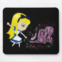 alice in wonderland black mousepads
