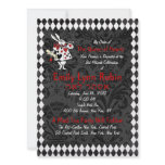 Alice in Wonderland Black Party Invitation