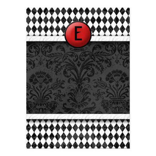 Alice in Wonderland Black Party Invitation