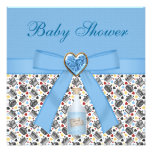 Alice in Wonderland Blue Baby Shower Tea Party Custom Announcements