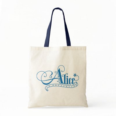 Alice in Wonderland Book Bag by DiaCalhoun