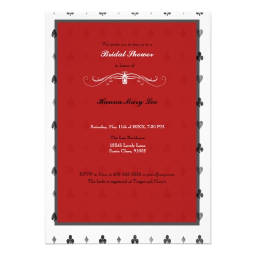 Alice In Wonderland Bridal Shower Invitation