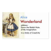 Alice in Wonderland Business Card business cards