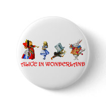 ALICE IN WONDERLAND PINBACK BUTTON
