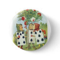 Alice in Wonderland: Cards Painting Roses Red 2 buttons by jerseyskimmilk Alice in Wonderland: Cards Painting Roses Red 2 buttons