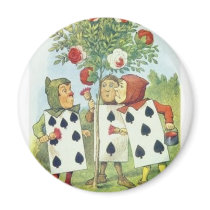 Alice in Wonderland: Cards Painting Roses Red 2 magnets