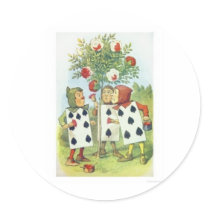 Alice in Wonderland: Cards Painting Roses Red 2 stickers by jerseyskimmilk Alice in Wonderland: Cards Painting Roses Red 2 stickers