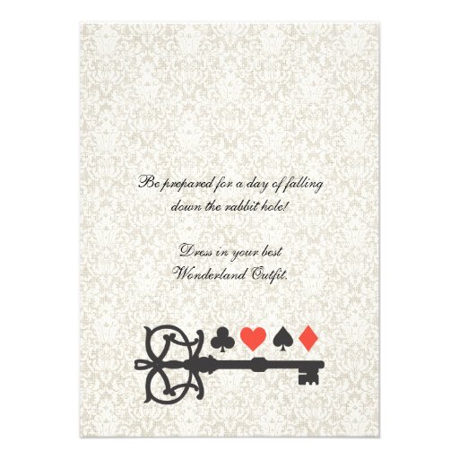 Alice in Wonderland Cards Tea Party Birthday