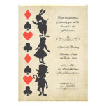 Alice in Wonderland Cards Tea Party Birthday Personalized Invitation