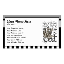 Alice In Wonderland Caterpillar Grunge Business Card Template