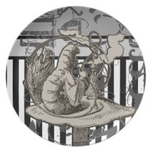 Alice In Wonderland Caterpillar Grunge Dinner Plates