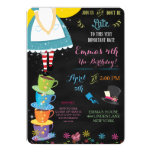 Alice in Wonderland Chalkboard Birthday Invitation