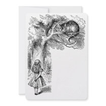 Alice in Wonderland; Cheshire Cat with Alice Personalized Announcement