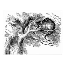 Alice in Wonderland; Cheshire Cat with Alice Postcards