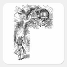 Alice in Wonderland; Cheshire Cat with Alice Sticker