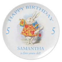 Alice in Wonderland Custom Birthday Gift Plate