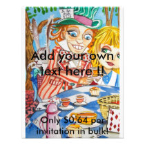 ALICE IN WONDERLAND invitations