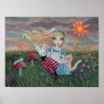 Alice in Wonderland Cute Fantasy Art Poster Alice in Wonderland Cute Fantasy Art Poster