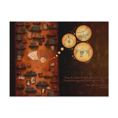 Alice in Wonderland-Down The Rabbit-Hole Postcards by vladstudio