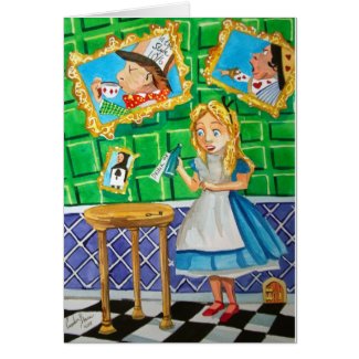 Alice in wonderland drink me. Mad hatter card