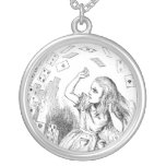 Alice In Wonderland Falling Cards Art Pendant