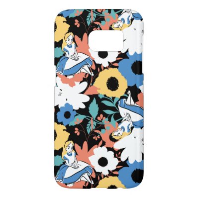 Alice in Wonderland Floral Retro Pattern Samsung Galaxy S7 Case