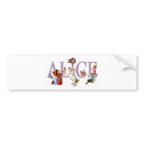 ALICE IN WONDERLAND & FRIENDS BUMPER STICKER