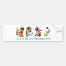 ALICE IN WONDERLAND & FRIENDS BUMPER STICKER
