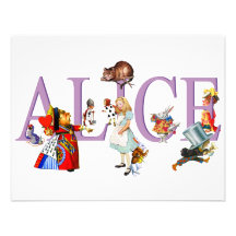 ALICE IN WONDERLAND & FRIENDS CUSTOM INVITES