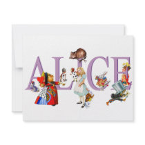 ALICE IN WONDERLAND & FRIENDS CUSTOM INVITES
