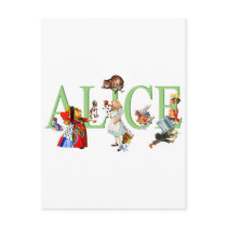 ALICE IN WONDERLAND & FRIENDS POST CARD