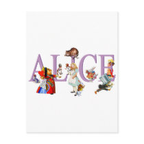 ALICE IN WONDERLAND & FRIENDS POST CARD