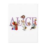 ALICE IN WONDERLAND &amp; FRIENDS POST CARD