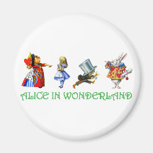 ALICE IN WONDERLAND & FRIENDS REFRIGERATOR MAGNET