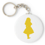 Alice In Wonderland Gold Yellow Orange Key Chains