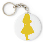 Alice In Wonderland Gold Yellow Orange Key Chains