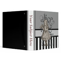 Alice In Wonderland Grunge Vinyl Binders
