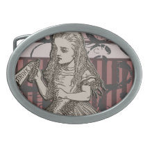 Alice In Wonderland Grunge (Pink) Oval Belt Buckle