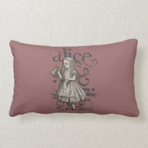Alice In Wonderland Grunge (Pink) Pillow