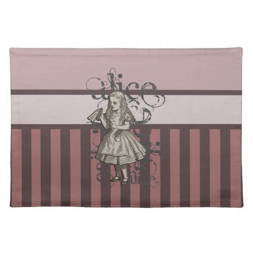 Alice In Wonderland Grunge (Pink) Place Mats