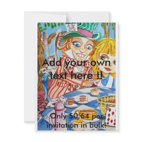 ALICE IN WONDERLAND invitation