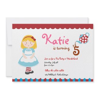 ALICE in Wonderland invitation