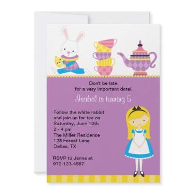 Alice in Wonderland Invitations by cocoamintprints