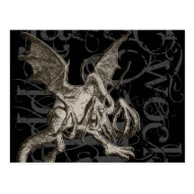 Alice In Wonderland Jabberwocky Grunge (Single) Postcard
