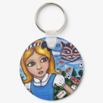 Alice in wonderland keyring keychains