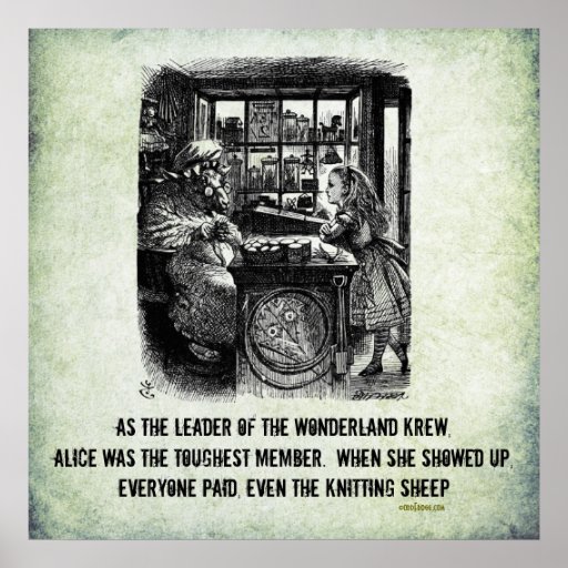 Alice (In Wonderland) Krew Ironic Poster | Zazzle