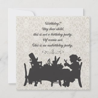  Party Birthday Party on Alice In Wonderland Mad Hatter Tea Party Birthday Zazzle Invitation