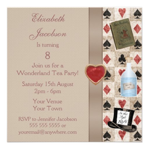 Alice in Wonderland Mad Hatter Tea Party Announcement
