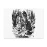 Alice in Wonderland Meets Red Queen Chess Piece Post Card