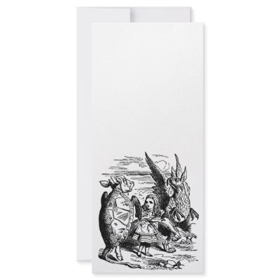 Alice in Wonderland; Mock Turtle, Gryphon, Alice Rack Card by YesterdayCafe